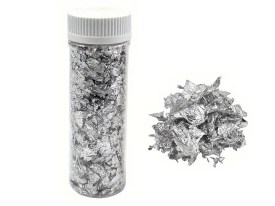 Papel foil comestible plateado